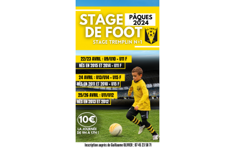 STAGE DE PAQUES