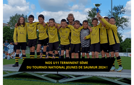 Nos U11 terminent 5ème du Tournoi National Jeunes de Saumur 2024 !